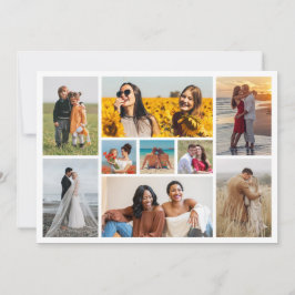 Tarjeta Pequeña Crea tu propio collage de 9 fotos