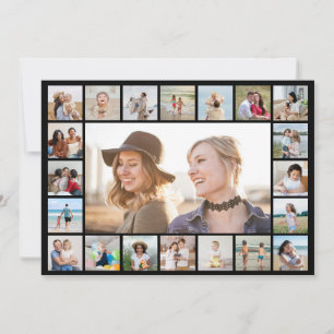 Tarjeta Pequeña Crea tu propio color editable de 21 Collages de fo