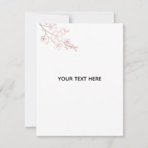 Tarjeta Pequeña Crea tu propio elegante blanco