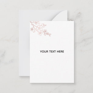 Tarjeta Pequeña Crea tu propio elegante blanco