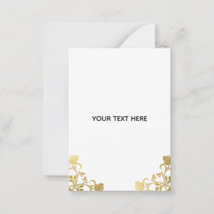 Tarjeta Pequeña Crea tu propio elegante dorado