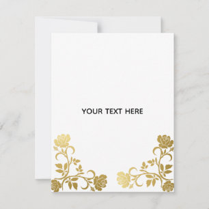 Tarjeta Pequeña Crea tu propio elegante dorado