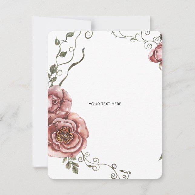 Tarjeta Pequeña Crea tu propio floral  (Anverso)
