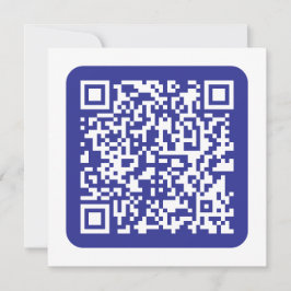Tarjeta Pequeña Crea un código QR escaneable | Editable Azul Oscur