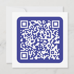 Tarjeta Pequeña Crea un código QR escaneable   Editable Azul Oscur