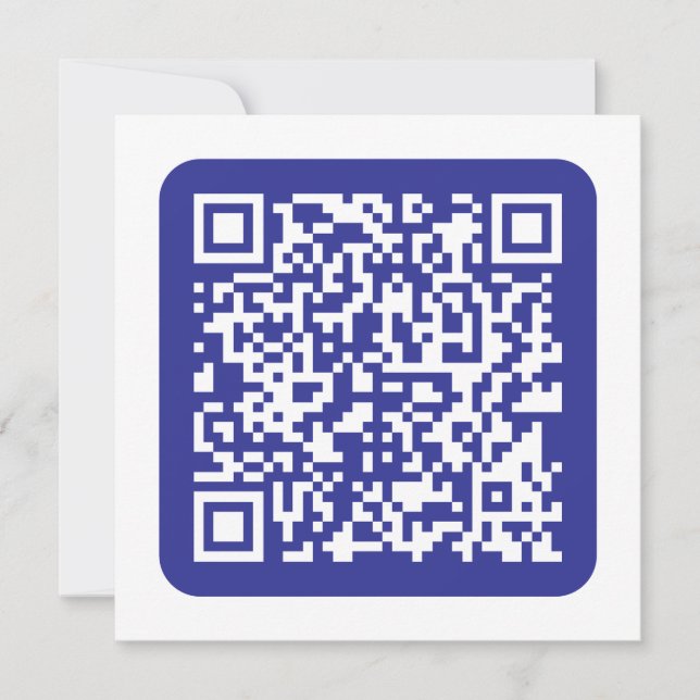Tarjeta Pequeña Crea un código QR escaneable | Editable Azul Oscur (Anverso)