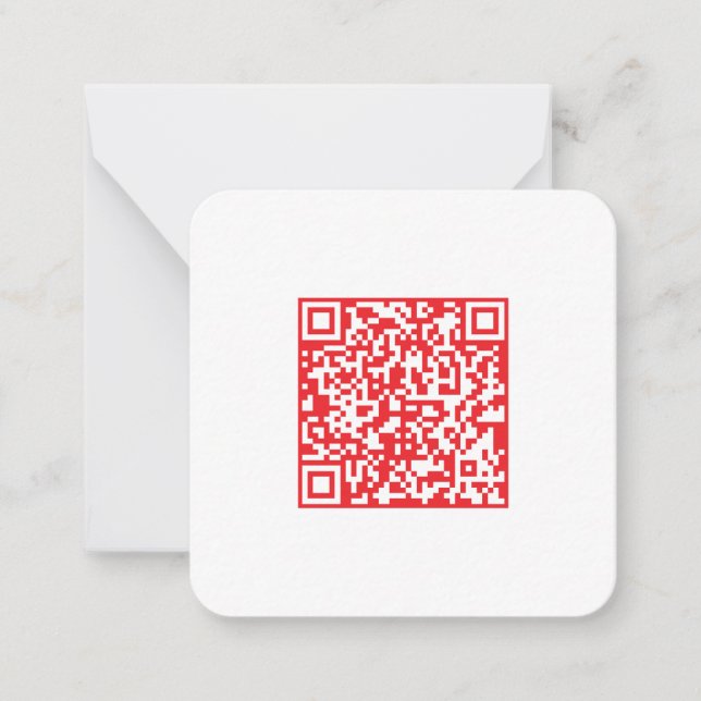 Tarjeta Pequeña Crea un código QR rojo escaneable (editable) (Anverso)