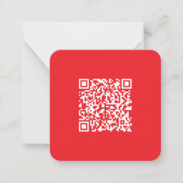 Tarjeta Pequeña Crea un código QR rojo escaneable (editable)