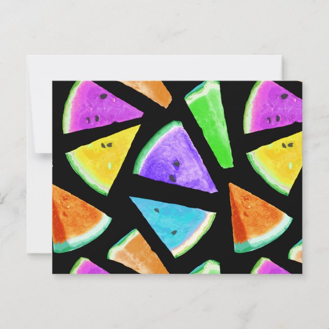 Tarjeta Pequeña Creación de patrones de sandía 7 (Anverso)