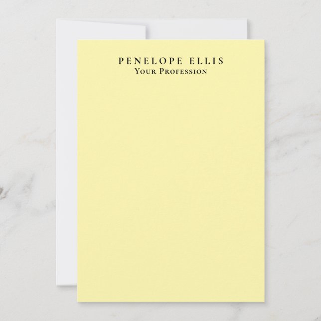 Tarjeta Pequeña Cream Color Unique Original Classical Professional (Anverso)