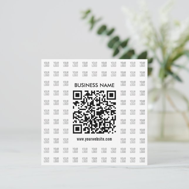 Tarjeta Pequeña Crear instantáneamente código QR escaneado y patró (Anverso de pie)
