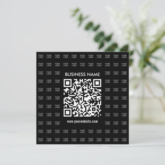 Tarjeta Pequeña Crear instantáneamente código QR escaneado y patró (Anverso de pie)