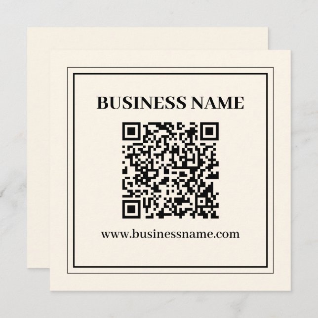 Tarjeta Pequeña Crear instantáneamente un código QR escaneado para (Anverso / Reverso)
