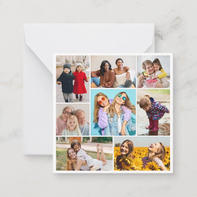 Tarjeta Pequeña Crear su propio Collage de fotos 8 (Anverso)