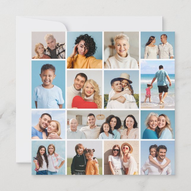 Tarjeta Pequeña Crear su propio Collage de fotos de 15 (Anverso)