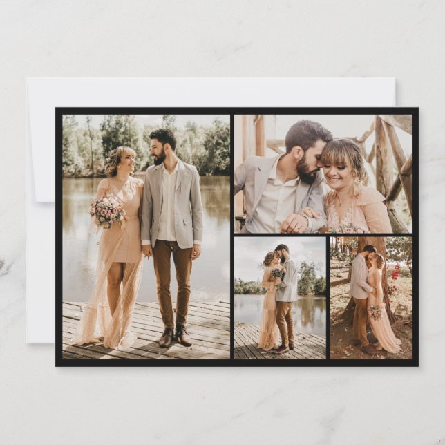 Tarjeta Pequeña Crear su propio Collage de fotos de 4 (Anverso)