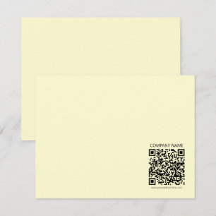 Tarjeta Pequeña Crear un código QR   Amarillo pálido