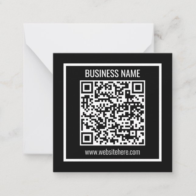 Tarjeta Pequeña Crear un código QR moderno instantáneamente (Anverso)