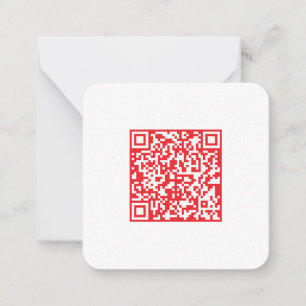Tarjeta Pequeña Crear un código QR rojo escaneable (editable)