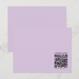 Tarjeta Pequeña Crear un código QR | Violeta Lavanda Pálido