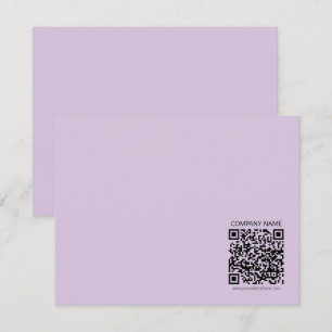 Tarjeta Pequeña Crear un código QR Violeta Lavanda Pálido