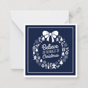 Tarjeta Pequeña Cree en la Magia de la Navidad Personalizado