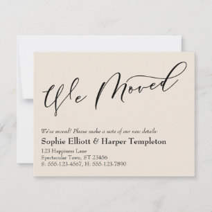 Tarjeta Pequeña Crema simple y elegante que hemos movido nueva tar