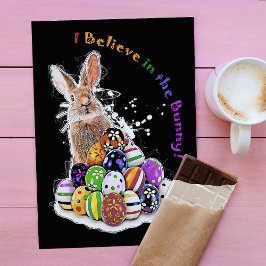 Tarjeta Pequeña ¡Creo en el conejo! Huevos del conejo de Pascua