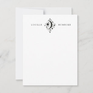Tarjeta Pequeña Crescent Moon and Stars