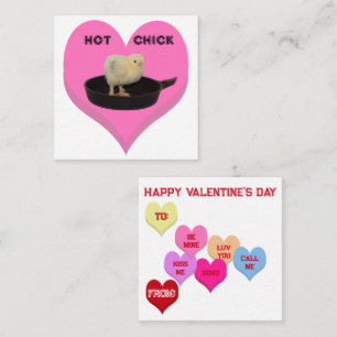 Tarjeta Pequeña Criaturas del Día de San Valentín de HOT CHICK Cor