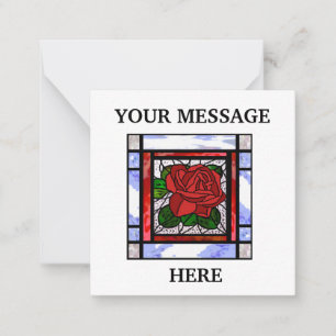 Tarjeta Pequeña Cristal rojo con manchas Art Deco personalizado