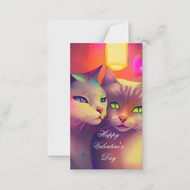 Tarjeta Pequeña Cristóbal pareja de niños (Anverso)