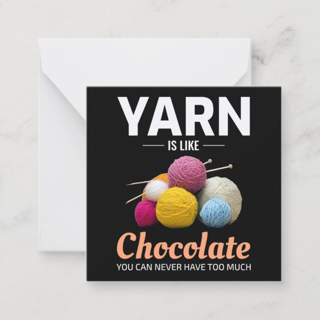 Tarjeta Pequeña Crocheting Crochet Chocolate Knitting Crochet (Anverso)