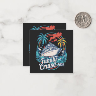 Tarjeta Pequeña Crucero Familiar Verano 2026 Vacaciones de Verano
