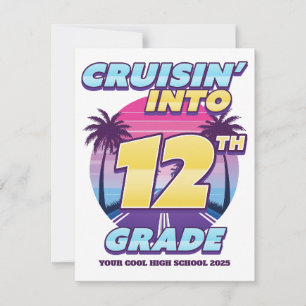 Tarjeta Pequeña Cruissin de vuelta a la escuela 12º grado