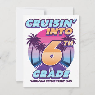 Tarjeta Pequeña Cruissin de vuelta a la escuela 6º grado