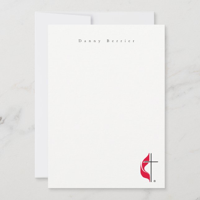 Tarjeta Pequeña Cruz de logotipo blanco mínimo simple (Anverso)