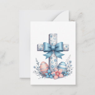 Tarjeta Pequeña Cruz Floral Coqueta Jesús Lazo Religión Cristiana