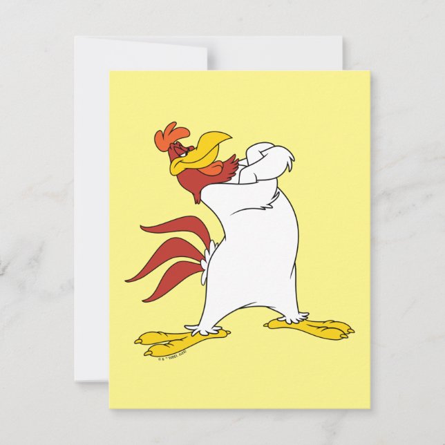 Tarjeta Pequeña Cruzan los brazos de Lehorn Foghorn (Anverso)