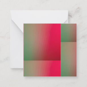 Tarjeta Pequeña cuadrados de gradiente rojo y verde