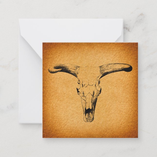 Tarjeta Pequeña Cuernos de toros occidentales (Anverso)