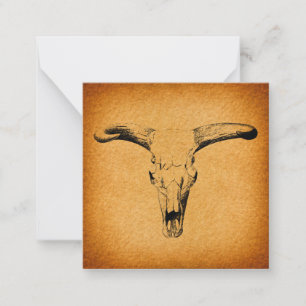 Tarjeta Pequeña Cuernos de toros occidentales