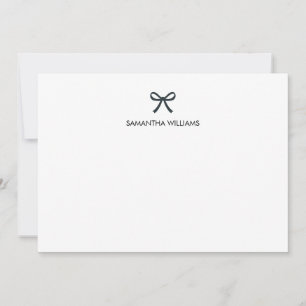 Tarjeta Pequeña Cuidado Estilo Giro Nombre Monograma Script Cinta