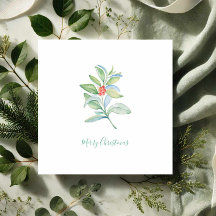 Cuidados Berries Rojos y Navidades de acuarela Hol
