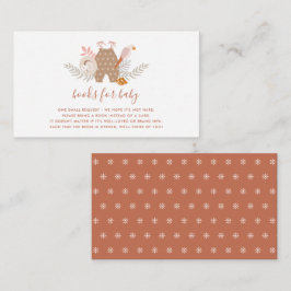 Tarjeta Pequeña Cuidados libros de Baby Shower para el gabinete pa