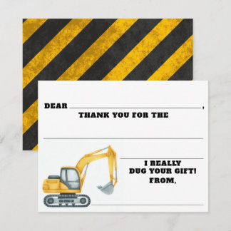 Tarjeta Pequeña Cumpleaños de Construcción Rellenar los Espacios e