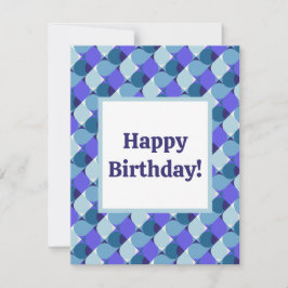 Tarjeta Pequeña Cumpleaños de las Formas Azules