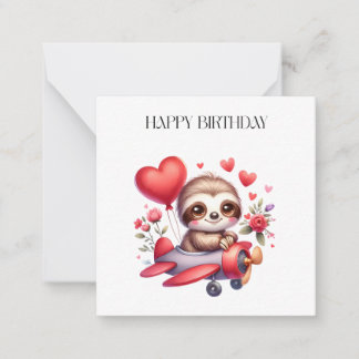 Tarjeta Pequeña Cumpleaños del piloto perezoso