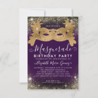 Cumpleaños del Purpurina Purple Gold de Masquerade