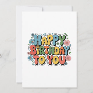 Tarjeta Pequeña Cumpleaños floral genial